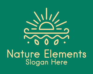 Yellow Sun Nature Organics logo design