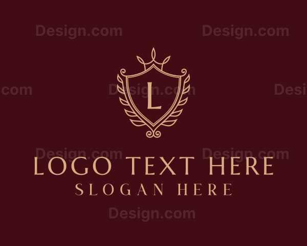 Luxury Wreath Shield Logo