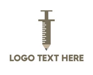 Medical - Pencil Medical Syringe logo design