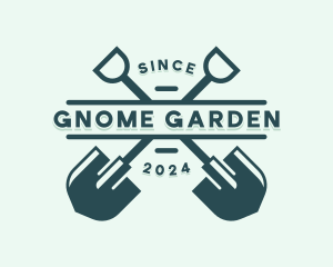 Shovel Landscaping Gardening logo design