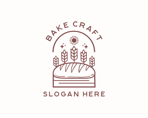 Baked Wheat Bread logo design