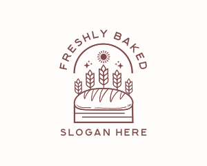 Baked Wheat Bread logo design