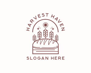 Baked Wheat Bread logo design