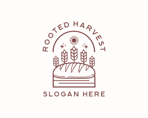 Baked Wheat Bread logo design