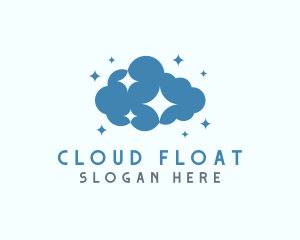 Starry Sparkle Cloud logo design