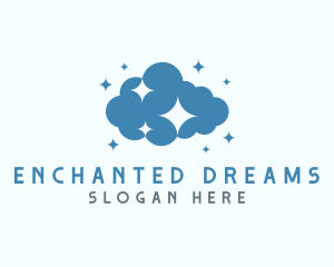 Starry Sparkle Cloud logo design