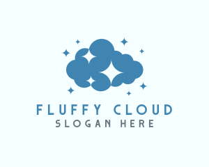 Starry Sparkle Cloud logo design