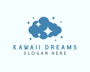 Starry Sparkle Cloud logo design