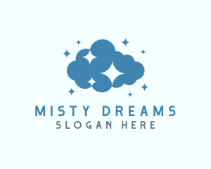 Starry Sparkle Cloud logo design