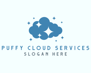 Starry Sparkle Cloud logo design