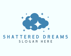 Starry Sparkle Cloud logo design