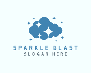 Starry Sparkle Cloud logo design