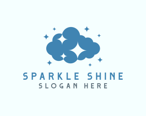 Starry Sparkle Cloud logo design