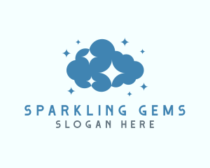 Starry Sparkle Cloud logo design