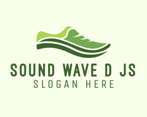 Modern Wave Shoe logo design