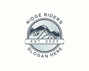 Residential House Roofing logo design