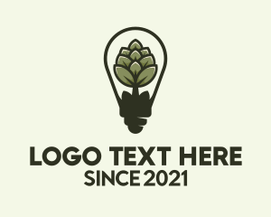 Beer Hops Light Bulb  logo