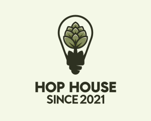 Beer Hops Light Bulb  logo design