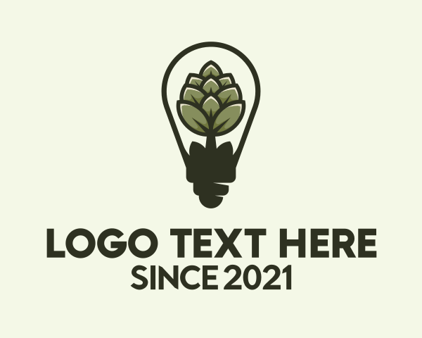 Beer Hops Light Bulb  logo