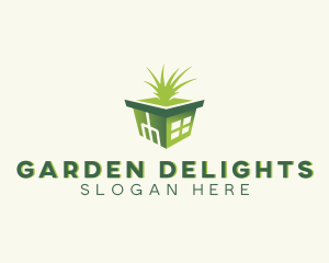 Greenhouse Grass Landscaping logo design