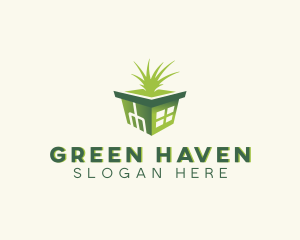 Greenhouse Grass Landscaping logo design