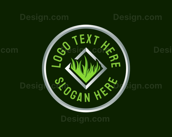 Grass Lawn Gardening Logo