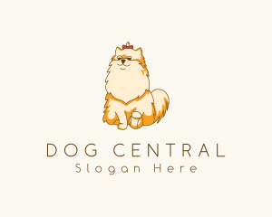 Cute Pomeranian Dog logo design