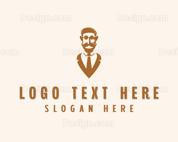 Stylish Gentleman Suit Logo