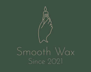 Wax Candle Hand logo design