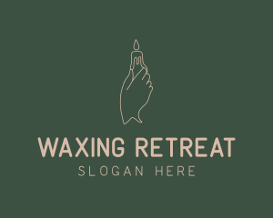 Wax Candle Hand logo
