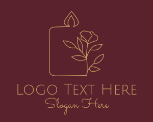 Floral Candle  Decor  logo design