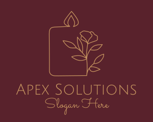 Floral Candle  Decor  logo design