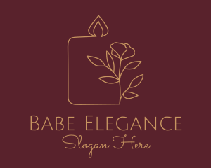 Floral Candle  Decor  logo design