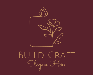 Floral Candle  Decor  logo design