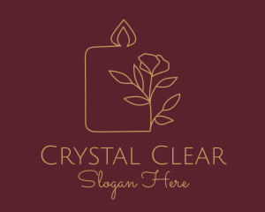 Floral Candle  Decor  logo design