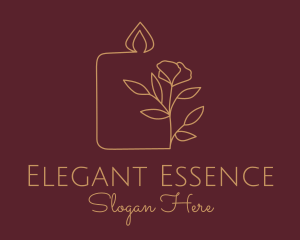 Floral Candle  Decor  logo design