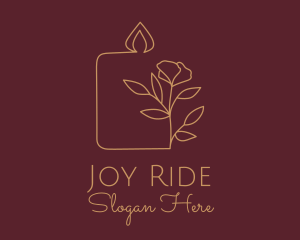 Floral Candle  Decor  logo design