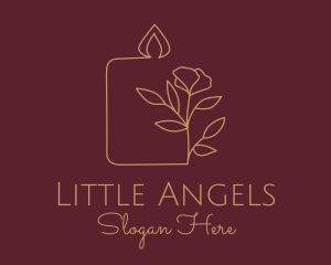 Floral Candle  Decor  logo design