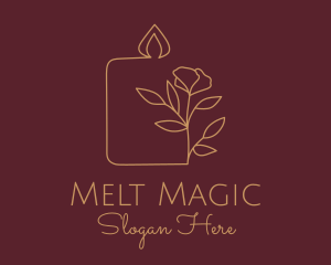 Floral Candle  Decor  logo design