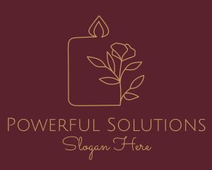 Floral Candle  Decor  logo design