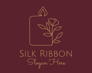 Floral Candle  Decor  logo design