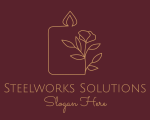 Floral Candle  Decor  logo design