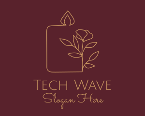 Floral Candle  Decor  logo design