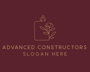 Floral Candle  Decor  logo design