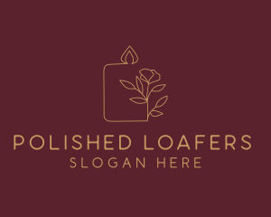 Floral Candle  Decor  logo design