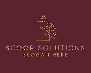 Floral Candle  Decor  logo design