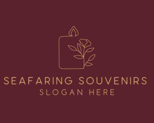 Floral Candle  Decor  logo design