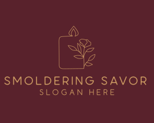 Floral Candle  Decor  logo design