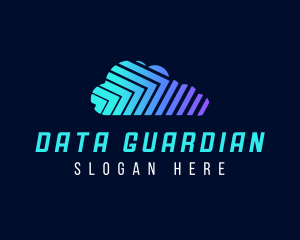 Cloud Data Storage logo design