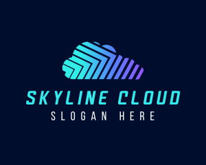 Cloud Data Storage logo design